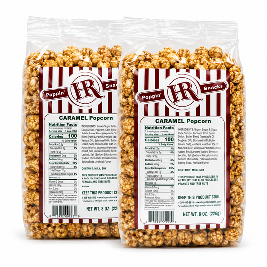 Caramel Popcorn | Pack of 2 | 6.3 oz | HR Poppin' Snacks