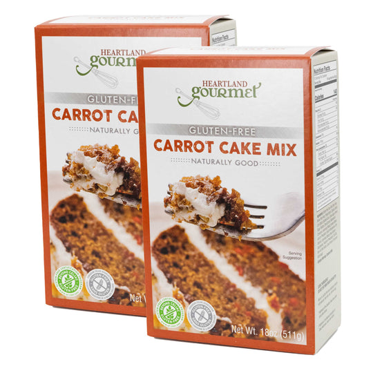 Gluten Free Carrot Cake Mix | Pack of 2 | 16 oz | Heartland Gourmet | 2020