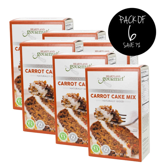 Gluten Free Carrot Cake Mix | Pack of 6 | 16 oz | Heartland Gourmet | 2020