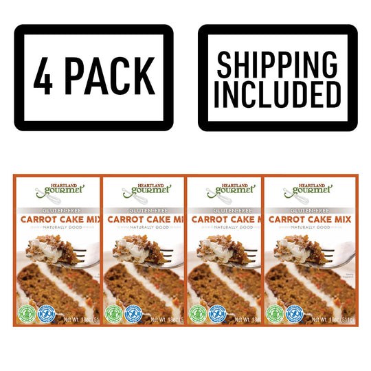 Gluten Free Carrot Cake Mix | 16 oz. | Pack of 4 | Shipping Included | Easy To Make | Certified Gluten Free Facility | 2020