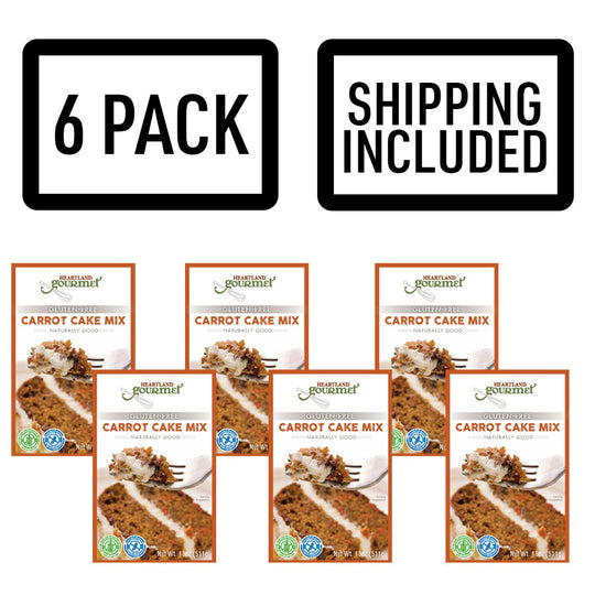 Gluten Free Carrot Cake Mix | 16 oz. | Pack of 6 | Shipping Included | Easy To Make | Certified Gluten Free Facility | 2020