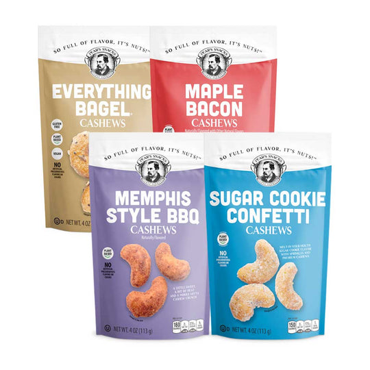 Cashew Nut Bundle | Everything Bagel, Maple Bacon, Memphis and Sugar Cookie | Brenmar