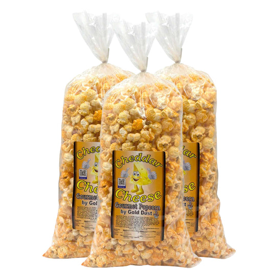 Cheddar Cheese Popcorn | Pack of 3 | 7 oz | Non-GMO | Gold Dust Kettle Corn