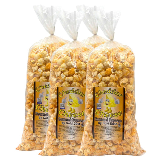 Cheddar Cheese Popcorn | Pack of 4 | 7 oz | Non-GMO | Gold Dust Kettle Corn