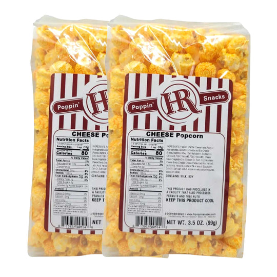 Cheese Popcorn | 3.5 oz | Pack of 2 | HR Poppin' Snacks