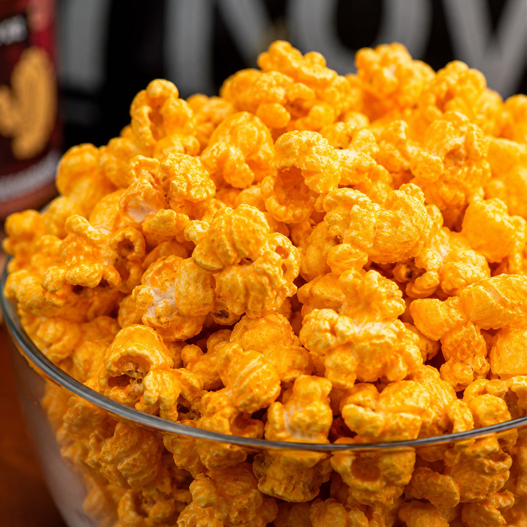 Cheese popcorn in bowl