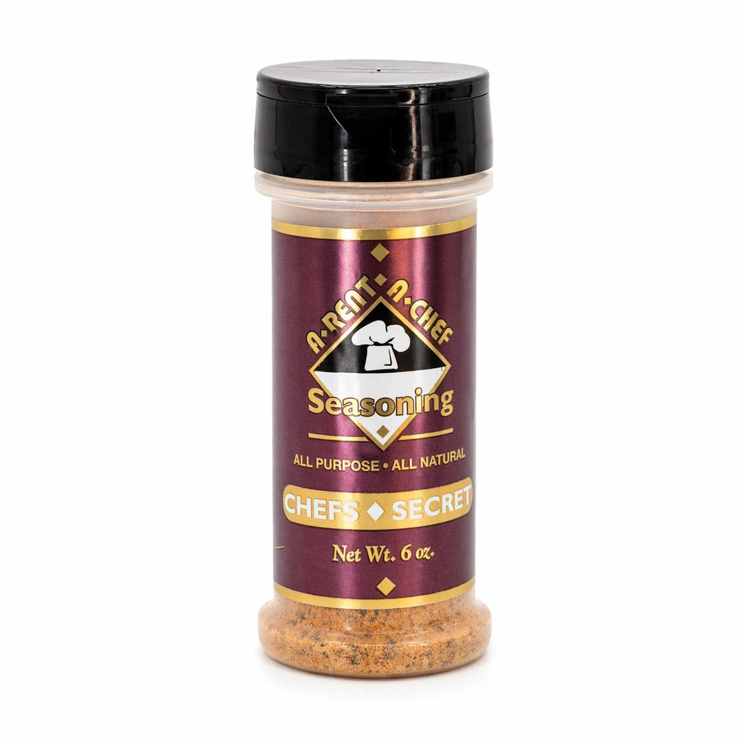 Spice jar with a label on a white background