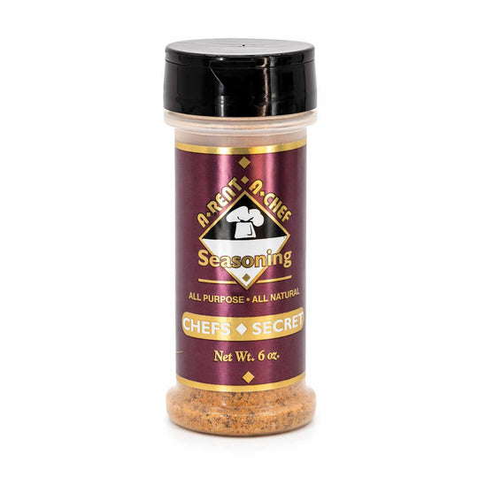 Spice jar with a label on a white background