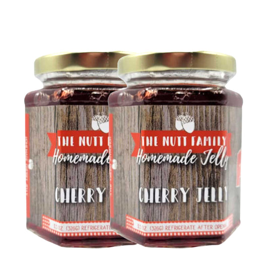 Cherry Jelly | Pack of 2 | 9 oz | Nutt Family Jams & Jellies