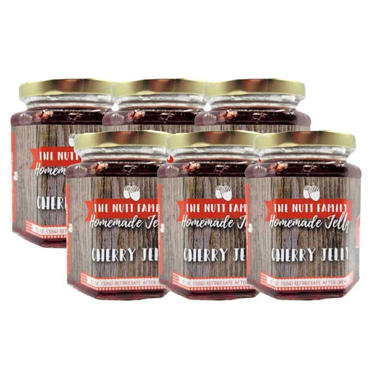 Cherry Jelly | Pack of 6 | 9 oz | Nutt Family Jams & Jellies