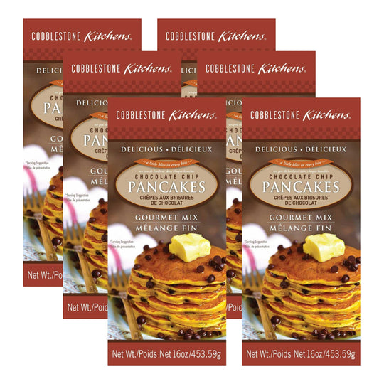 Chocolate Chip Pancake Mix | Pack of 6 | 16 oz | Cobblestone Kitchen