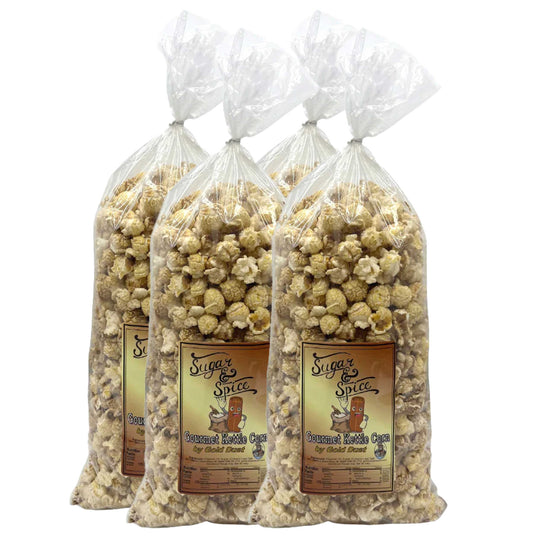Cinnamon and Sugar Kettle Corn | Pack of 4 | 7 oz | Non-GMO | Gold Dust Kettle Corn