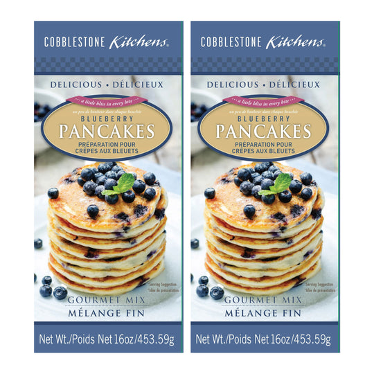 Blueberry Pancake Mix | 16 oz | Pack of 2 | Cobblestone Kitchen