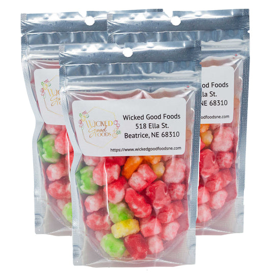 Freeze Dried Colorful Clouds | Pack of 3 | 2.5 oz | Wicked Good Foods