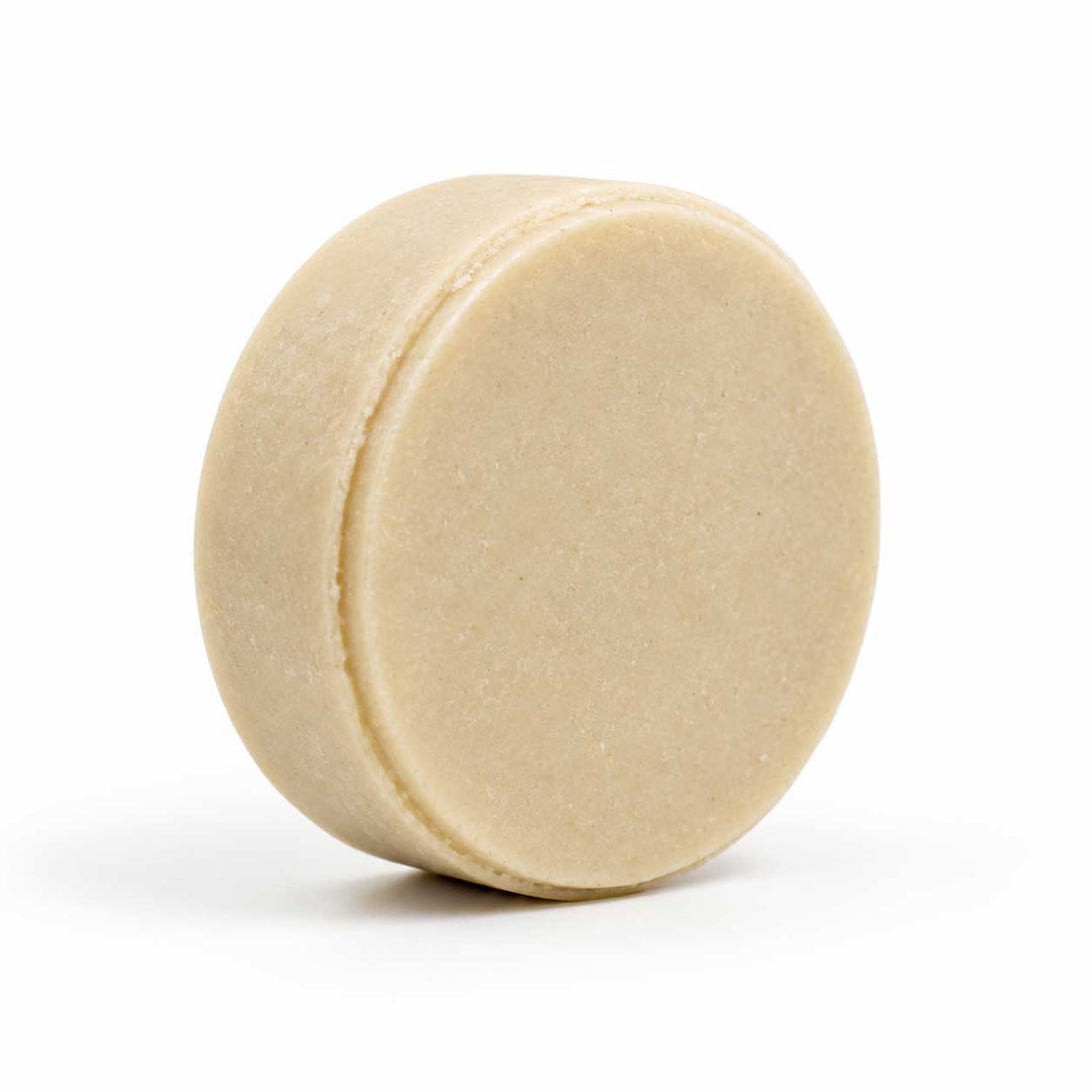 Beige circular object on a white background