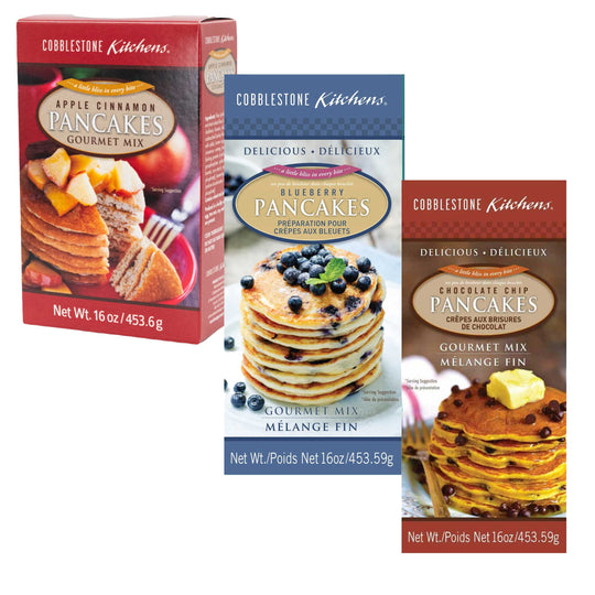Pancake Bundle | Apple, Blueberry & Chocolate Chip | Cobblestone Kitchen