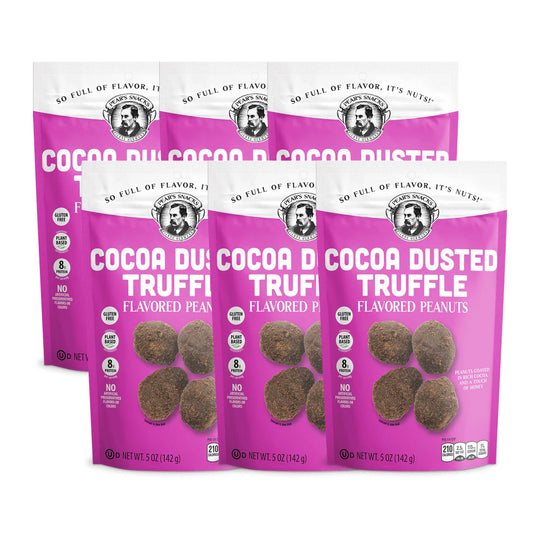 CLOSE DATED | Cocoa Dusted Truffle Flavored Peanuts | Pack of 6 | 5 oz | Brenmar