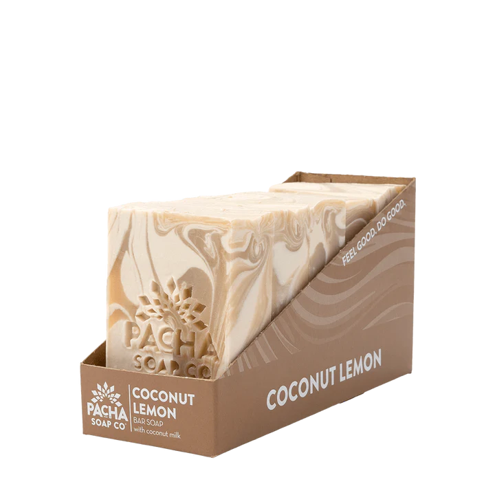 Coconut Lemon | 4 oz. Bar | Hydrate + Nourish | Fresh Scent | Made in Hastings, NE | Pacha Soap Company