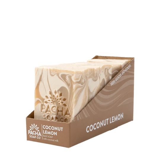 Coconut Lemon | 4 oz. Bar | Hydrate + Nourish | Fresh Scent | Made in Hastings, NE | Pacha Soap Company