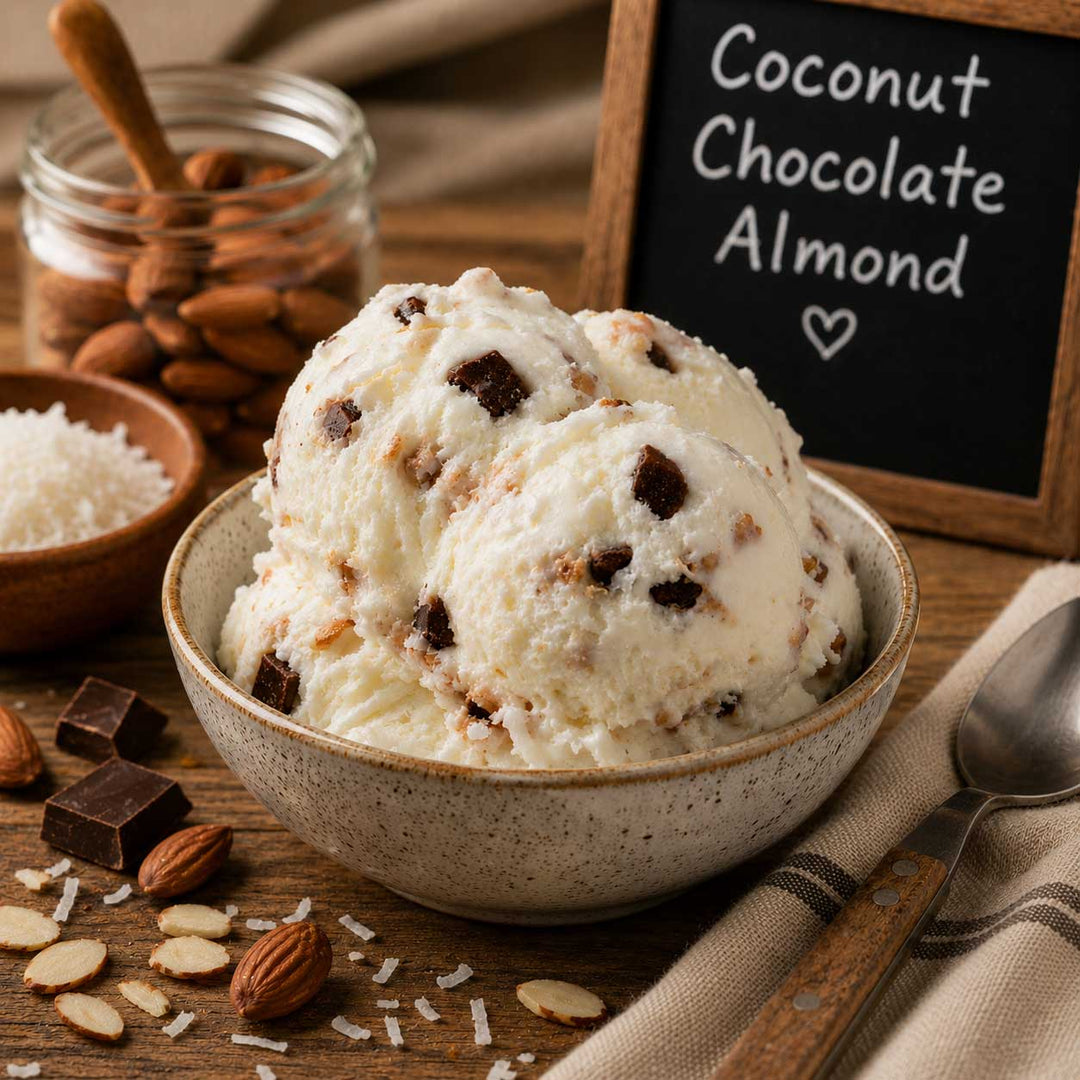 Coconut Chocolate Almond Ice Cream
