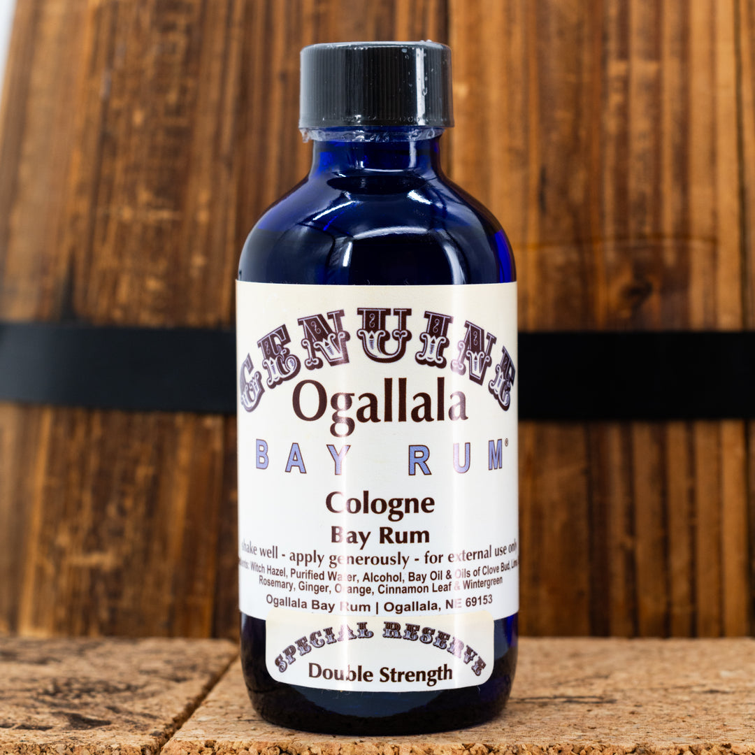 Double Strength Bay Rum Scented Aftershave | Multiple Sizes | Ogallala Bay Rum