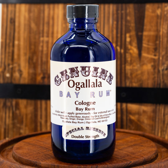 Double Strength Bay Rum Scented Aftershave | Multiple Sizes | Ogallala Bay Rum