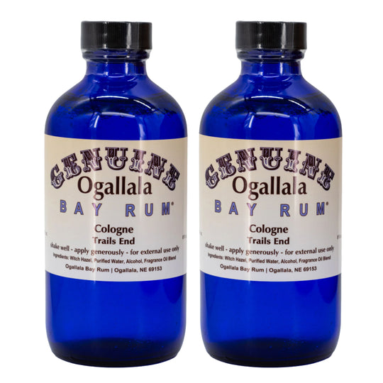 Bay Rum Trails End Edition Scented Cologne | Pack of 2 | Multiple Sizes | Ogallala Bay Rum