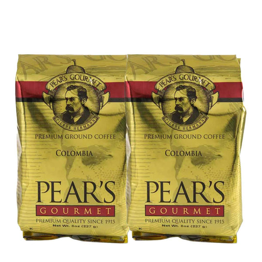 Pear's Colombian Ground Coffee | Pack of 2 | 8 oz | Brenmar