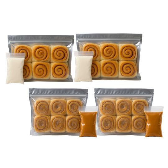 Precooked Cinnamon Rolls | Caramel and Frosted | 24 Rolls | Stacy Lynn's Baking Company
