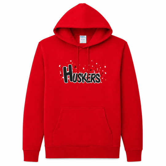 Youth Huskers Football Hoodie | Red | Multiple Sizes | Lou's Sporting Goods | 25N4YH
