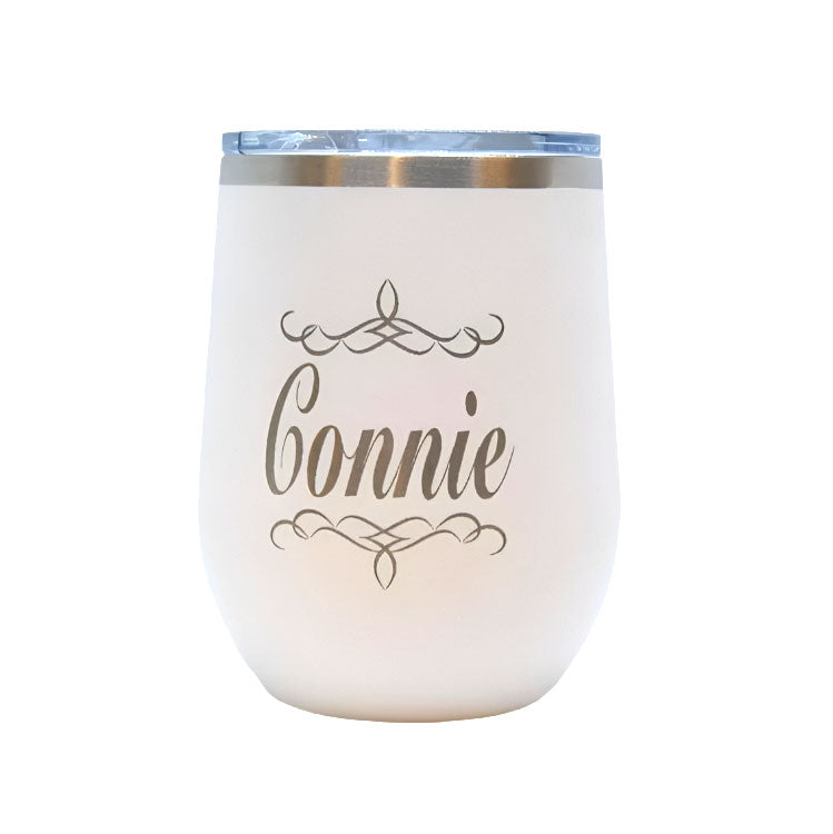 Stainless Steel Stemless Wine Tumbler | 12 oz | Customizable | RCK Creations & More