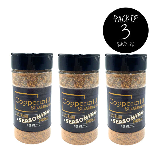 Coppermill Steakhouse "Just Right" Seasoning | Pack of 3 | Made in USA | All Purpose Seasoning | 7 oz. Bottle