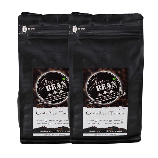 Costa Rican Tarrazu Whole Bean Coffee | Pack of 2 | 14 oz | Jim Bean Coffee