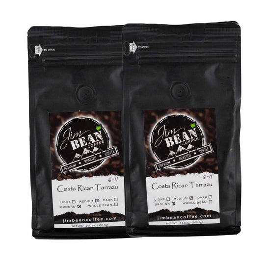 Costa Rican Tarrazu Ground Coffee | Pack of 2 | 14 oz | Jim Bean Coffee