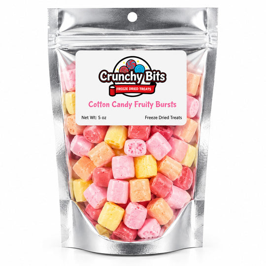 Cotton Candy Fruity Bursts | 5 oz | Crunchy Bits Candy