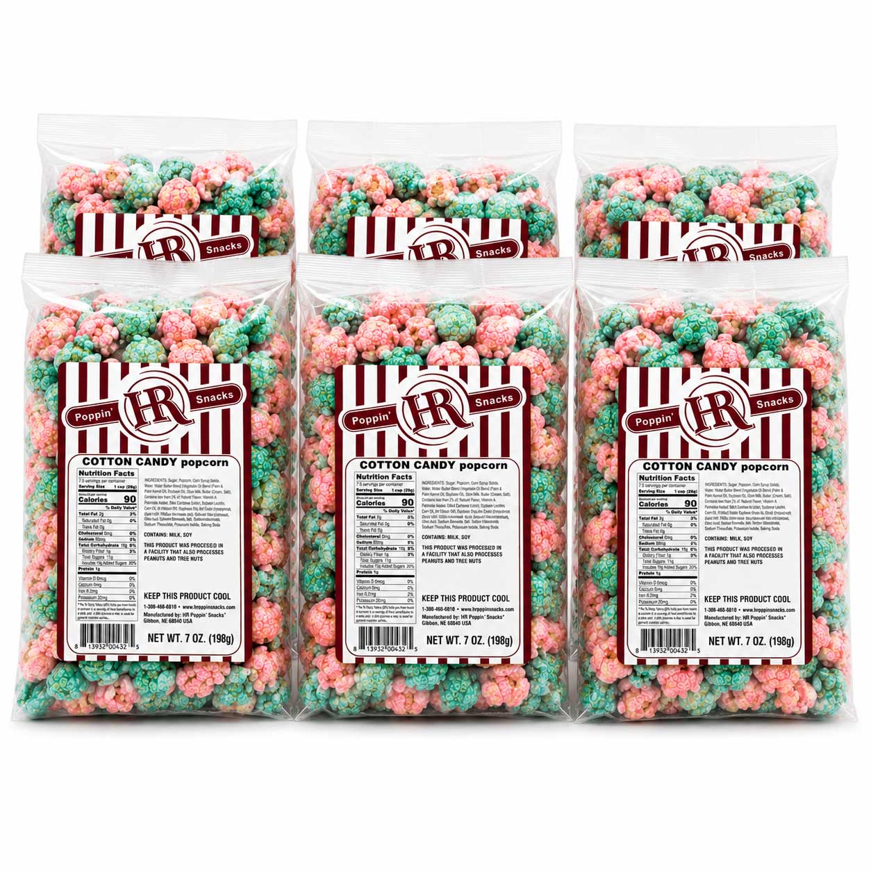 Cotton Candy Popcorn Pack of 6