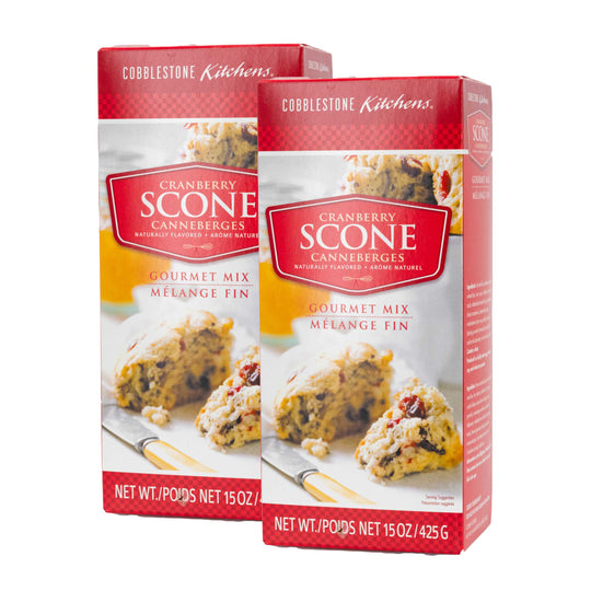 Cranberry Scone Mix | Pack of 2 | 15 oz | Cobblestone Kitchen