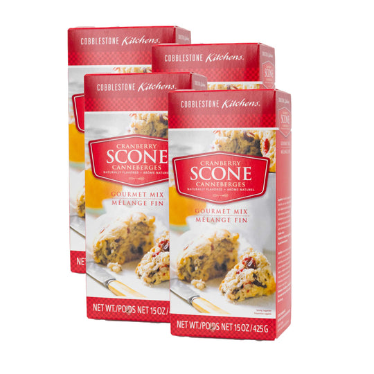 Cranberry Scone Mix | Pack of 4 | 15 oz | Cobblestone Kitchen