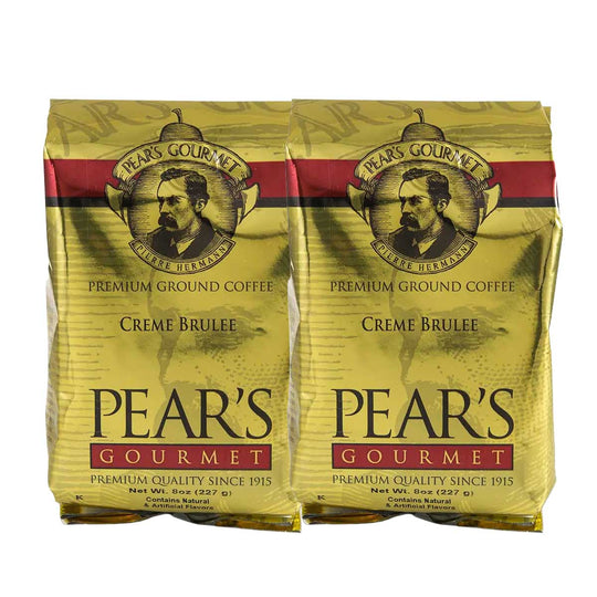 Pear's Creme Brulee Ground Coffee | Pack of 2 | 8 oz | Brenmar