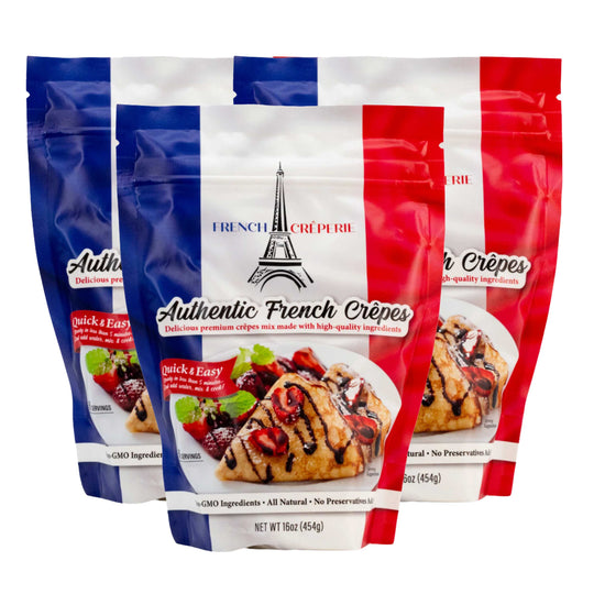 Authentic Crepe Mix | Pack of 3 | 16 oz | Organic | French Crêperie