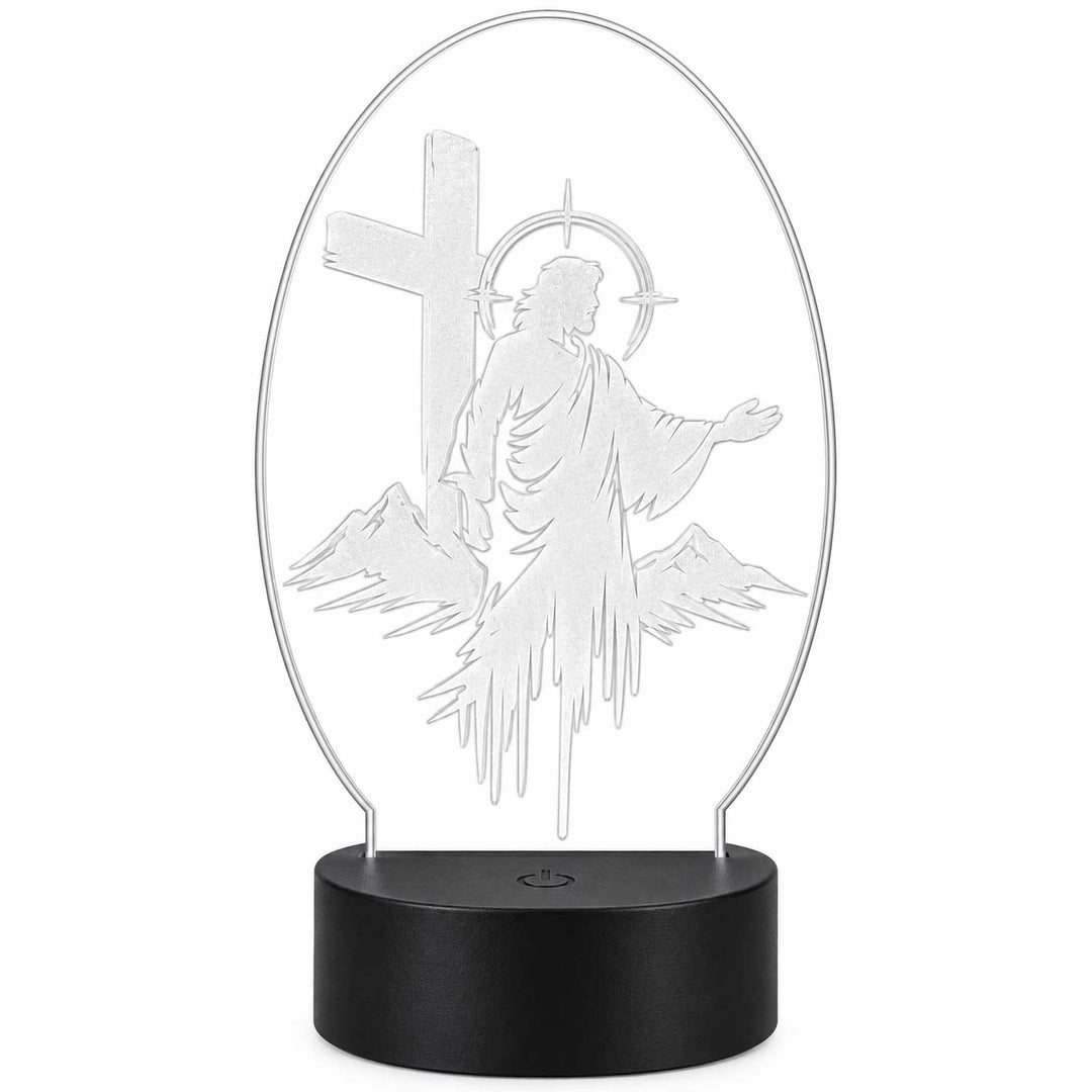Jesus and cross LED plaque