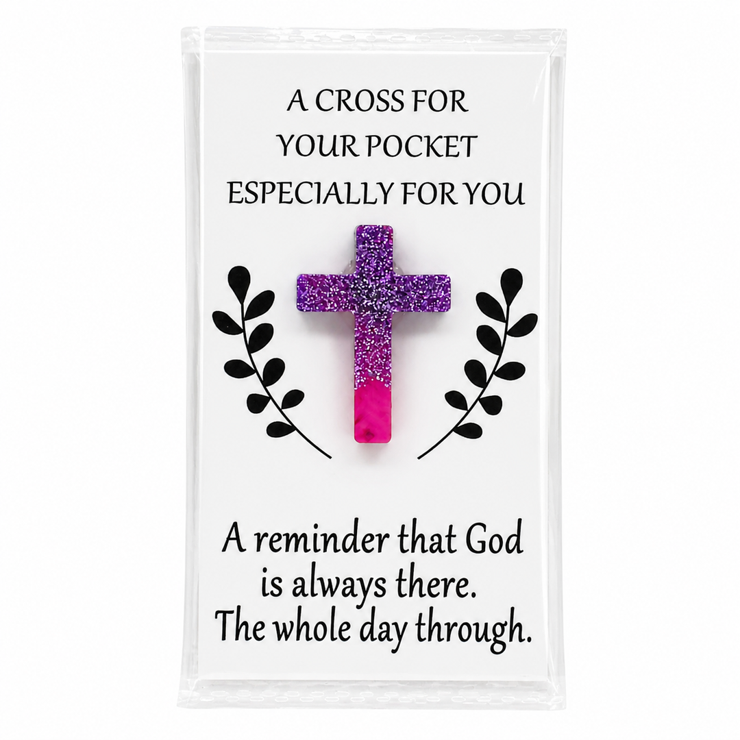 Purple and Pink Pocket Cross