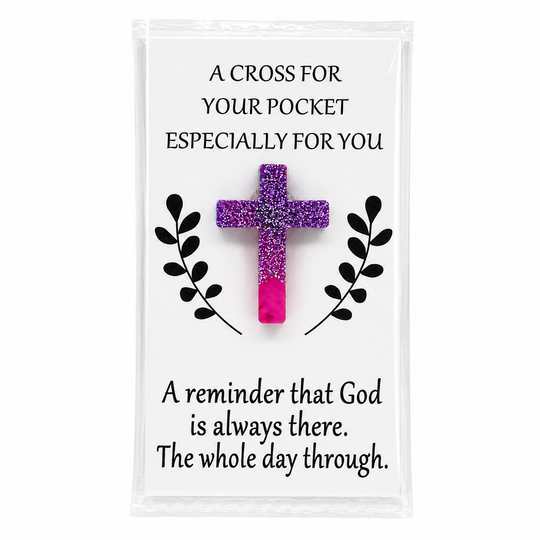 Purple and Pink Pocket Cross