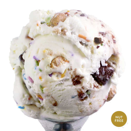 Cupcake Cookie Dough Ice Cream | One Pint | Nut-Free | Ice Cream, Chocolate Chip Cookie Dough, Brownies, and Sprinkles | Pack of 4 | Shipping Included