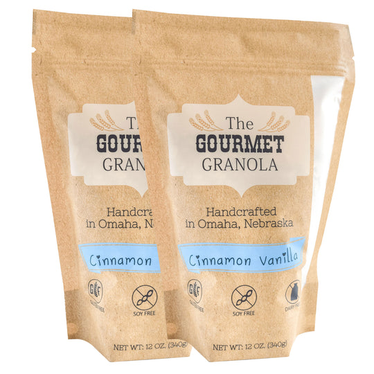 Cinnamon Vanilla Granola | 12 oz | Pack of 2 | Gluten, Dairy, & Soy Free | The Gourmet Granola