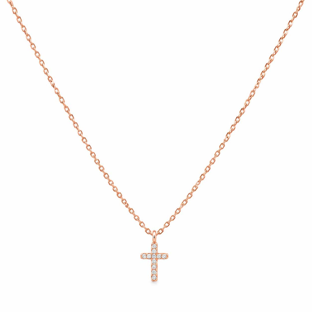 Cubic Zirconia Rose Gold Necklace