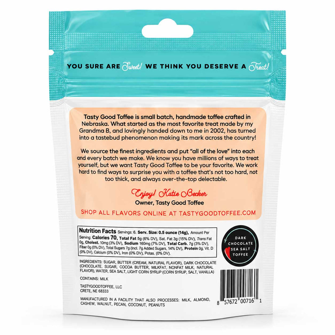 Tasty Good Dark Chocolate Sea Salt Toffee