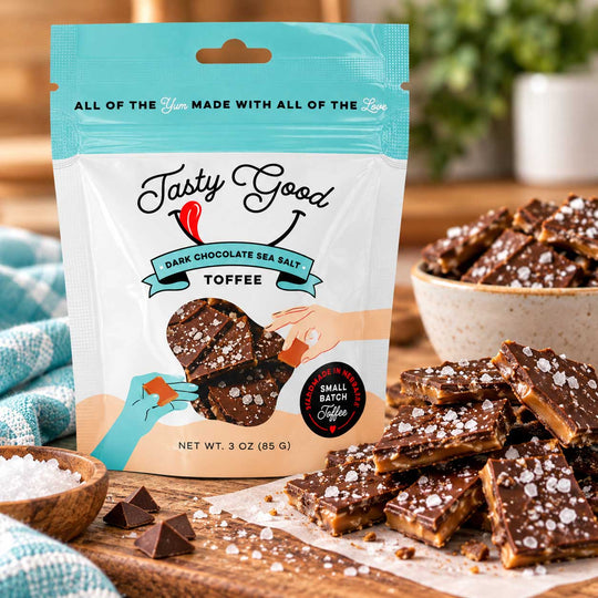 Tasty Good Dark Chocolate Sea Salt Toffee