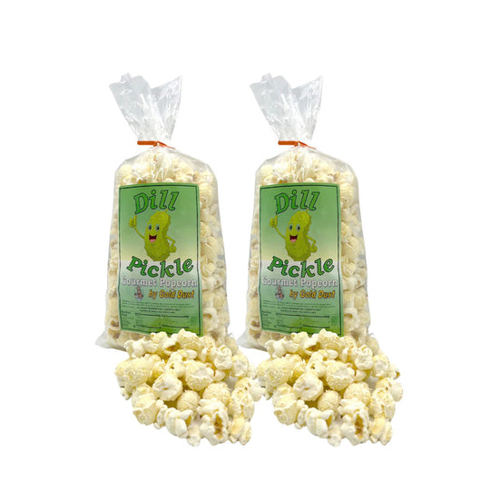 Dill Pickle Popcorn | Pack of 2 | 2 oz | Non-GMO | Gold Dust Kettle Corn