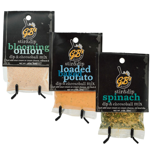Savory Classics Dip & Cheeseball Mix Trio | Blooming Onion, Loaded Baked Potato & Spinach | GB's Kitchen
